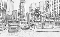 Coloriage anti-stress Times Square