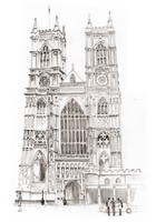 Coloriage anti-stress L'Abbaye de Westminster
