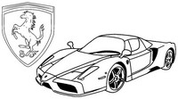 Coloriage anti-stress Ferrari