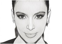 Coloriage anti-stress Visage de Kim Kardashian