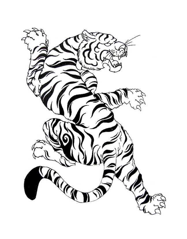 Art Therapy coloring page South korea : White tiger 16