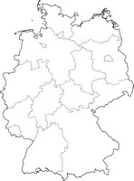 大人の着色のページ ドイツの地図