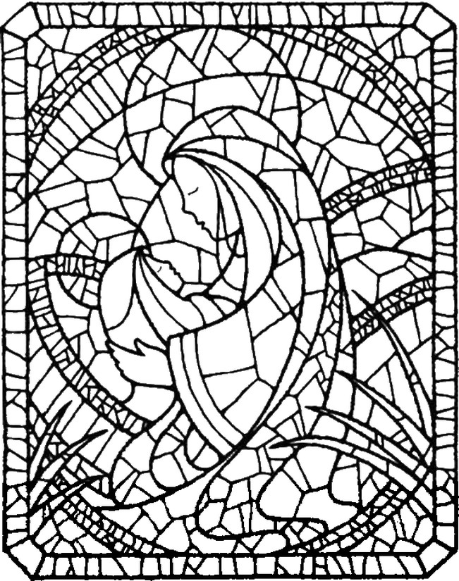 virgin mary coloring pages