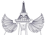 Desenho para colorir anti stress Torre Eiffel