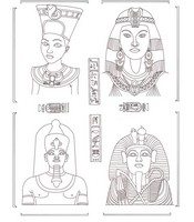 大人の着色のページ エジプトの神々