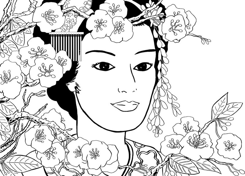 Japon: Geisha au jardin