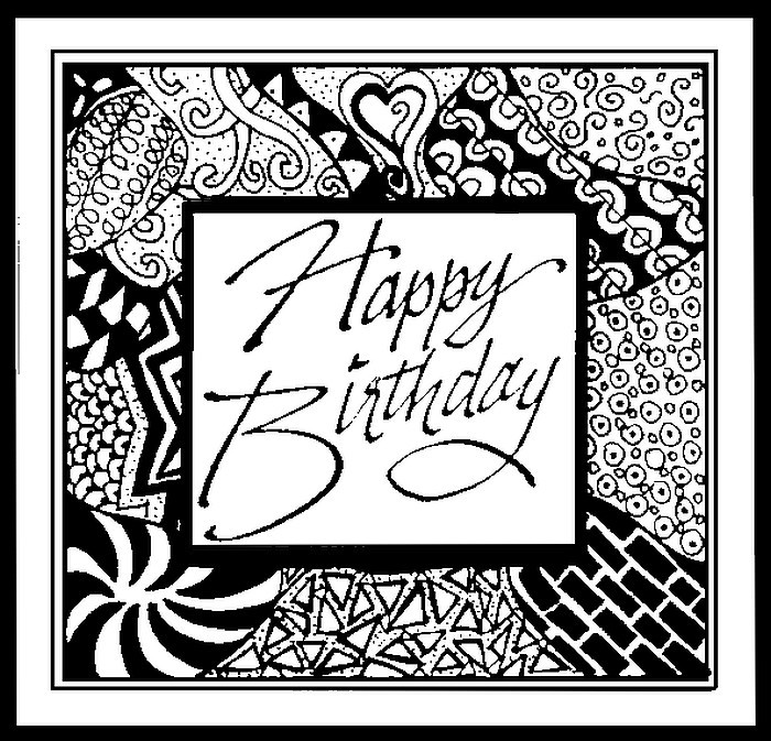 Art Therapy coloring page Happy Birthday : Happy Birthday! 1