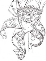 Coloriage anti-stress Coiffe carnaval