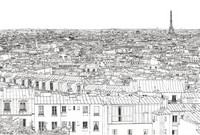 大人の着色のページ パリの屋根