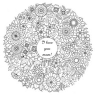 Art Therapy coloring page Mother's day: flowers