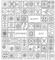 Art Therapy coloring page Mother's day card