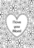 Art Therapy coloring page Heart - I love you mom