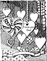 Art Therapy coloring page I love you Dad