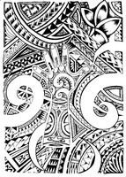 Coloriage anti-stress Tatouage maori