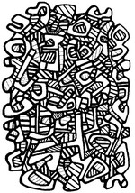 Coloriage anti-stress Jean Dubuffet : Tapis No. 2