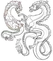 Coloriage anti-stress Dragons
