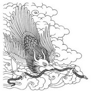 Coloriage anti-stress Garuda