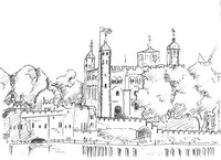 Art Therapy coloring page Tower of London